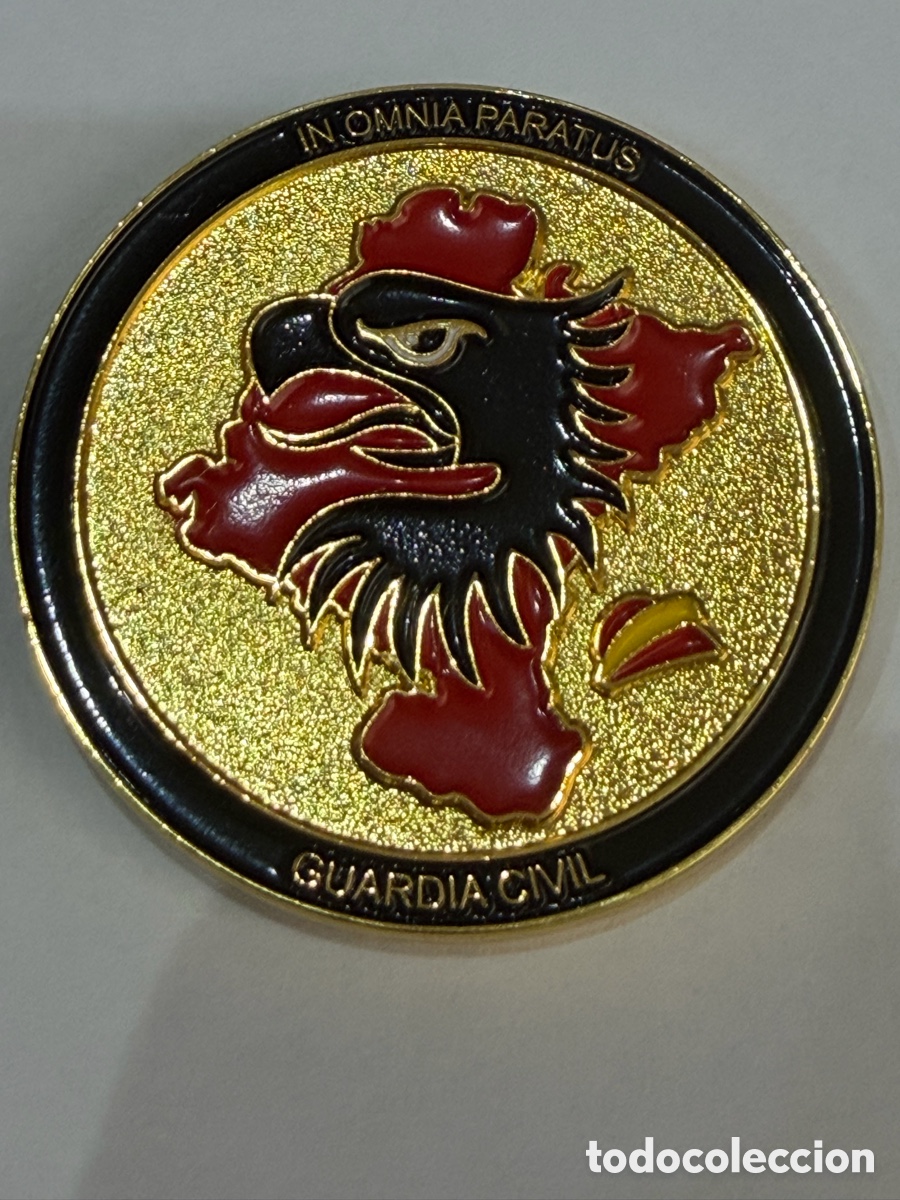 Militaria: Moneda / Medalla - Guardia Civil - Grupo de Informaci&oacute;n - Comandancia de Navarra - mide 4,5 cm