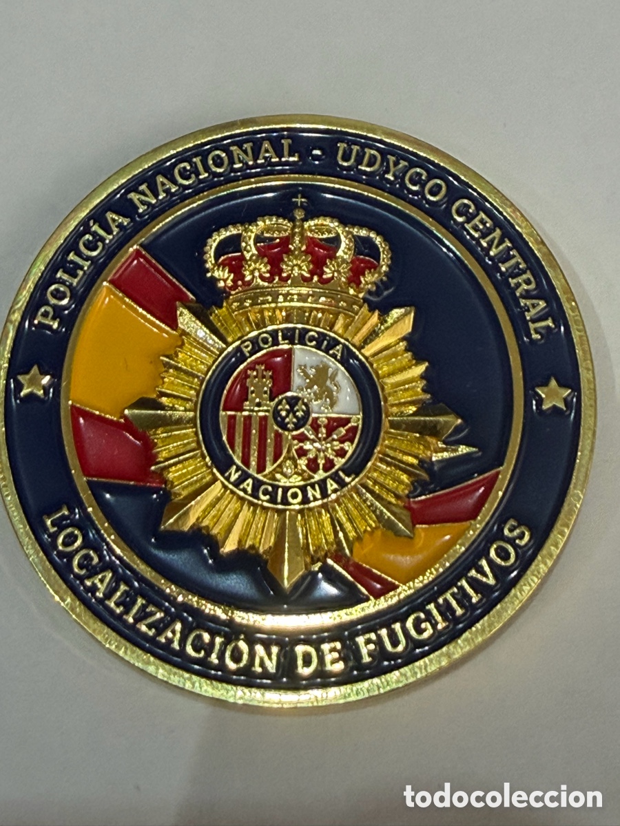 Militaria: Moneda / Medalla - Polic&iacute;a Nacional UDYCO Central - Localizaci&oacute;n de Fugitivos -