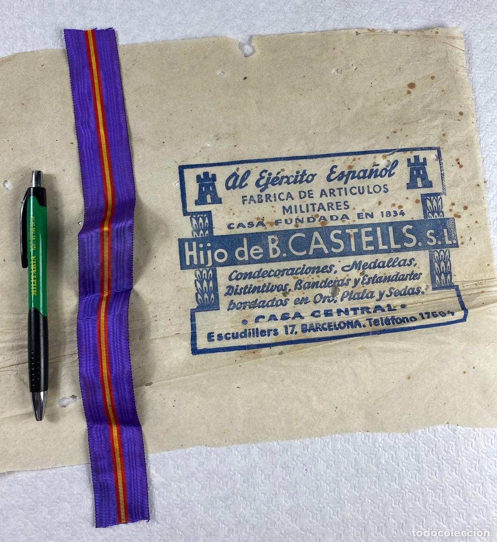 Militaria: CINTA DE CONDECORACI&Oacute;N COMERCIALIZADA EN ESPA&Ntilde;A POR CASTELLS ENTRE 1834 Y 1949 ORIGINAL REFERENCIA-1