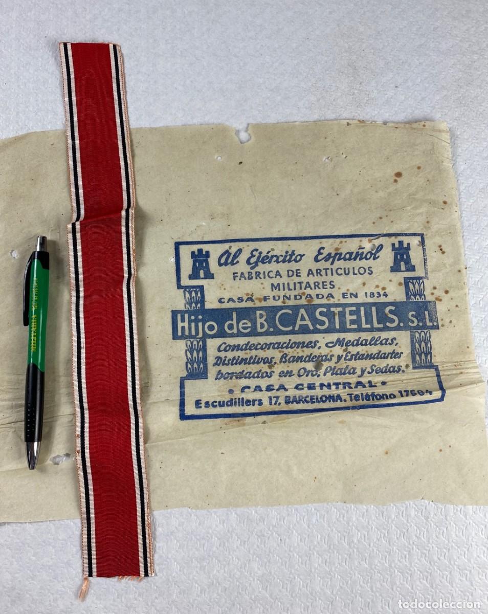 Militaria: CINTA DE CONDECORACI&Oacute;N COMERCIALIZADA EN ESPA&Ntilde;A POR CASTELLS ENTRE 1834 Y 1949 ORIGINAL REFERENCIA-1