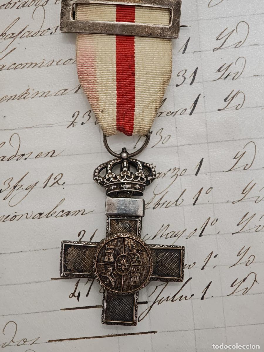 Militaria: Cruz del M&eacute;rito Militar de Plata con Distintivo Blanco &ndash; Alfonso XIII &ndash; Original &ndash; &Eacute;poca 1903-1931