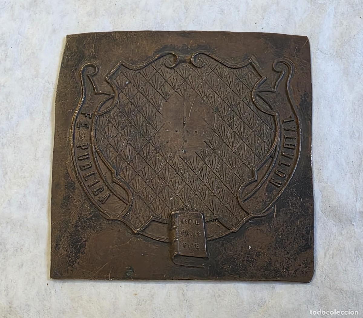 Militaria: Parte de medalla Fe p&uacute;blica notarial - Foto 1