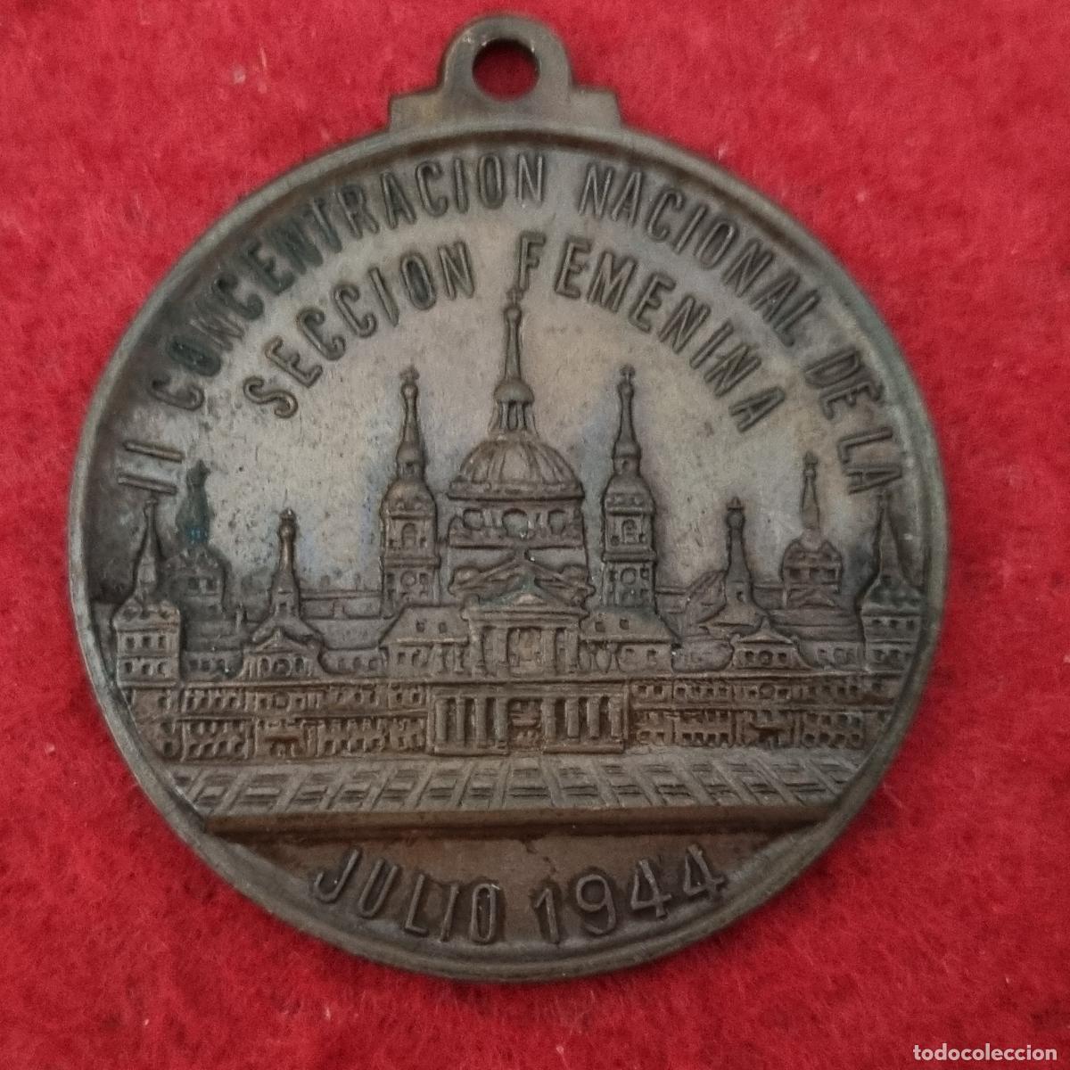 Militaria: MEDALLA CONCENTRACION NACIONAL SECCION FEMENINA FALANGE 1944 ANIVERSARIO FUNDACION ORIGINAL C11