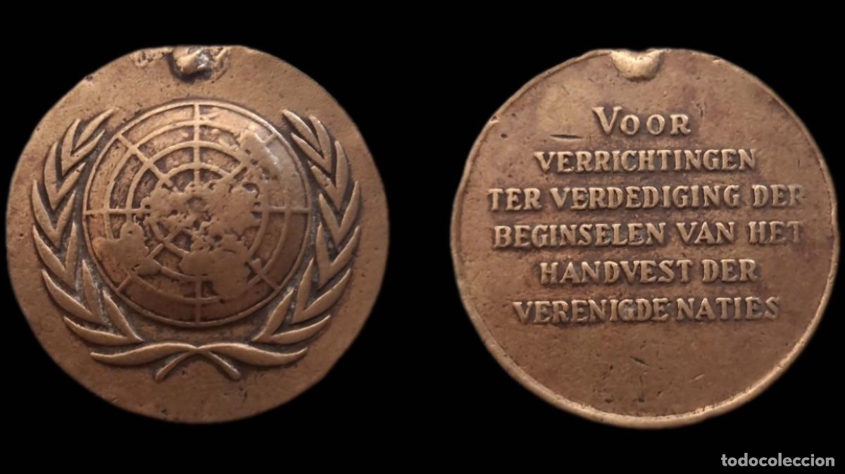 Militaria: Condecoraci&oacute;n militar naciones unidas ( onu) guerra de Korea 1959 -53. Escasa versi&oacute;n en holandes