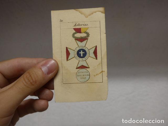 Militaria: Antiguo dibujo proyecto de la medalla de 1808 al Ejercito Asturiano, guerra independencia, castells