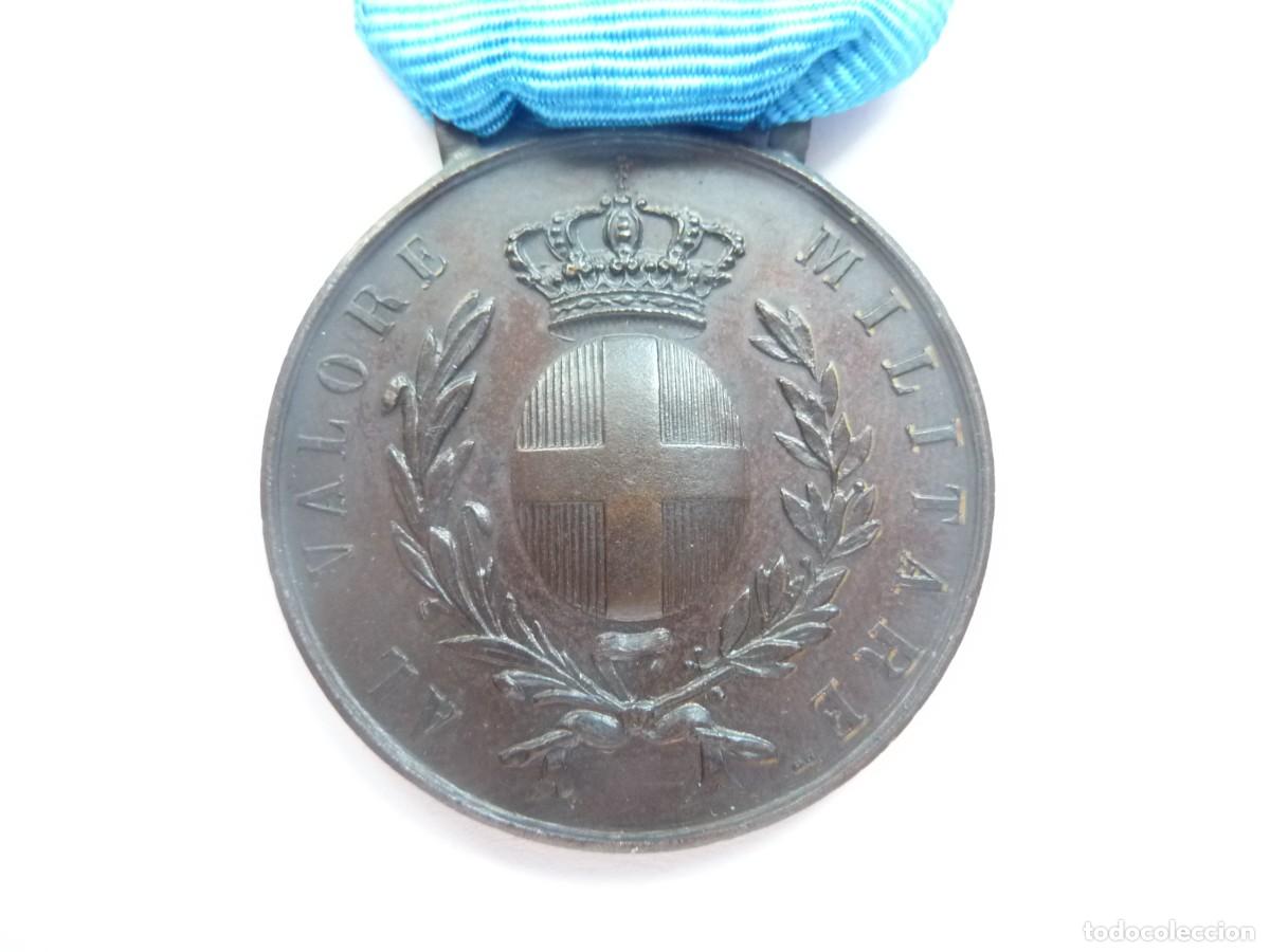 Militaria: Italia: Medalla al Valor Militar, categor&iacute;a de bronce. Valor en combate. Modelo reino.