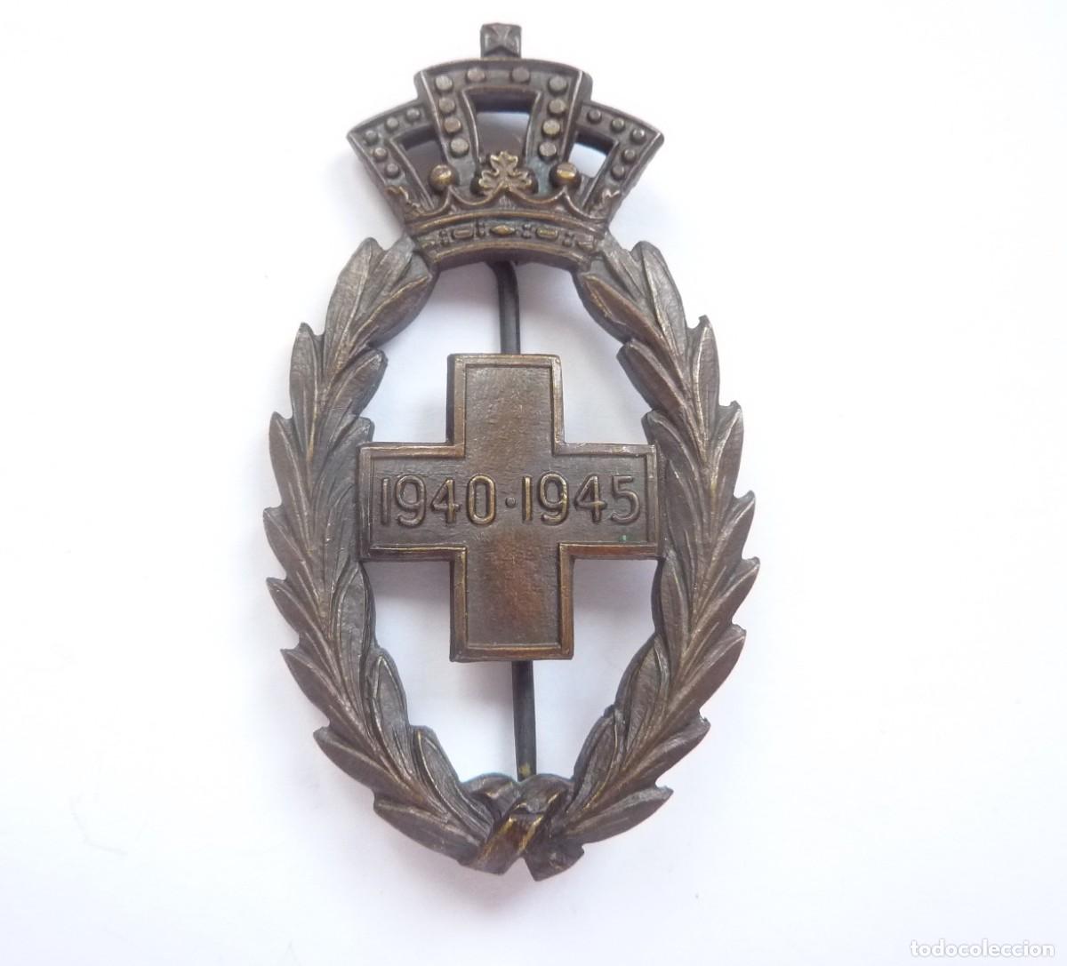 Militaria: B&eacute;lgica: Emblema 1940 - 1945. Segunda Guerra Mundial. Cruz roja belga