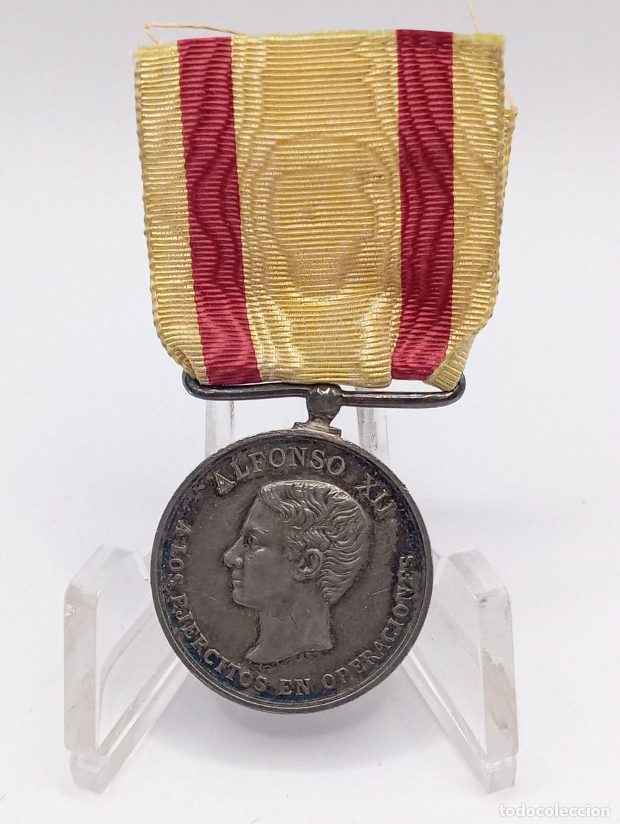 Militaria: Medalla al Ej&eacute;rcito en Operaciones. Alfonso XIII. Guerras Carlistas. Modelo princesa
