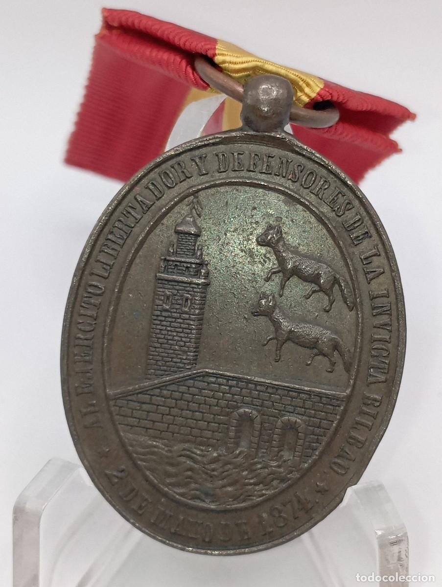 Militaria: Medalla Defensa de Bilbao. 1874. Guerras Carlistas
