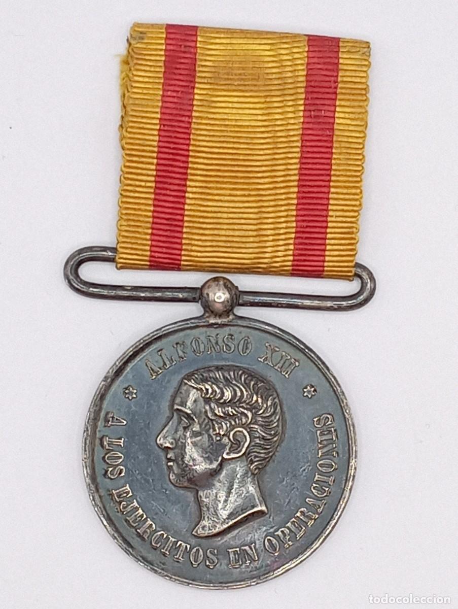 Militaria: Medalla al Ej&eacute;rcito en Operaciones. Alfonso XIII. Guerras Carlistas.