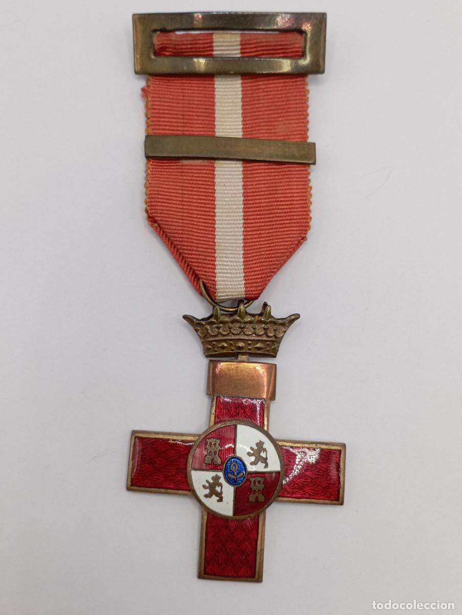 Militaria: Cruz del M&eacute;rito militar roja con repetici&oacute;n. Guerra Civil. Franco.