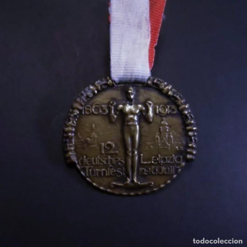 Militaria: MEDALLA DEL 12 FESTIVAL DE GIMNASIA ALEMANA. MILITAR. 12-16 JULIO LEIPZIG A&Ntilde;OS 1863-1913. II REICH