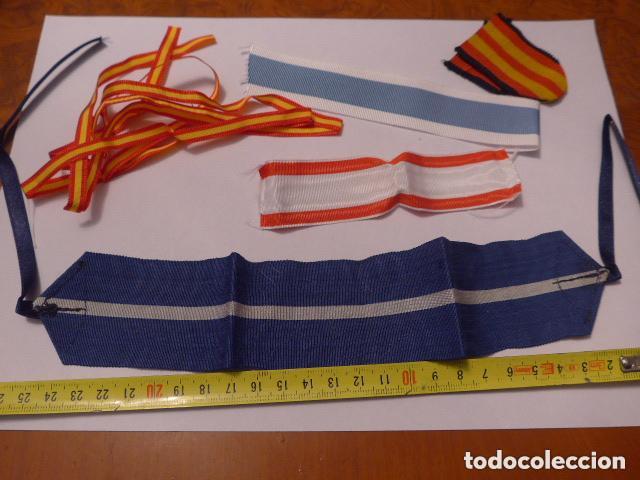 Militaria: Lote de cintas de medallas espa&ntilde;olas, variedad de cinta de medalla.