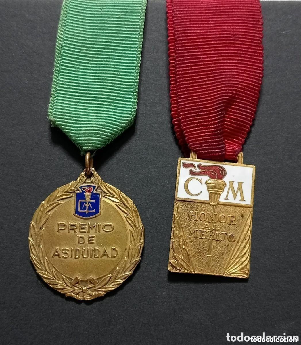 Militaria: RARO CONJUNTO DE MEDALLAS. PREMIO DE ASIDUIDAD & HONOR AL MERITO. CON CINTAS