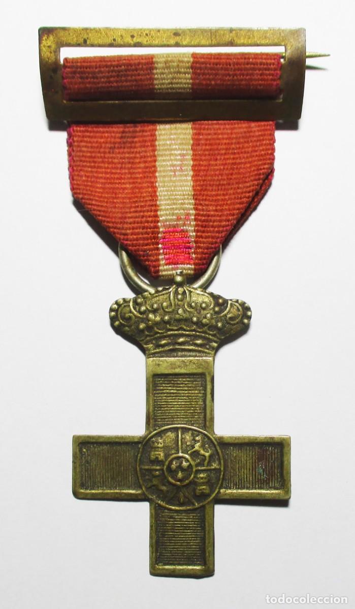 Militaria: MEDALLA-CRUZ AL MERITO MILITAR Y CAMPA&Ntilde;A CON DISTINTIVO ROJO. EPOCA ALFONSO XIII. LOTE 0357
