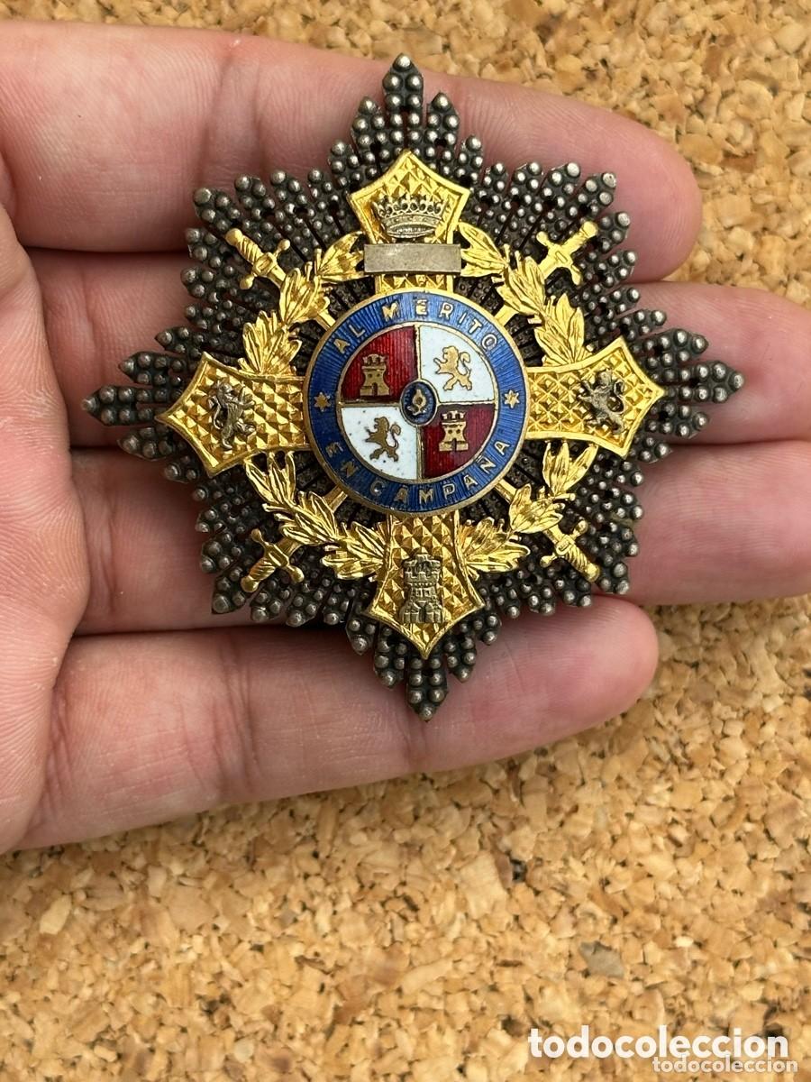 Militaria: ANTIGUA PLACA CRUZ DE GUERRA AL MERITO EN CAMPA&Ntilde;A GUERRA CIVIL - DIVISION AZUL