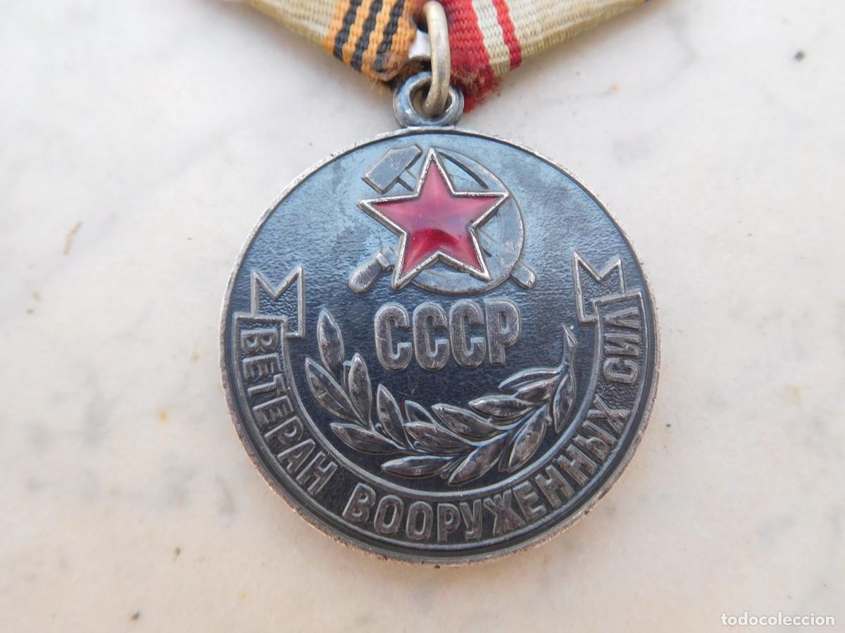 Militaria: Medalla sovi&eacute;tica veterano de las fuerzas armadas URSS Rusia