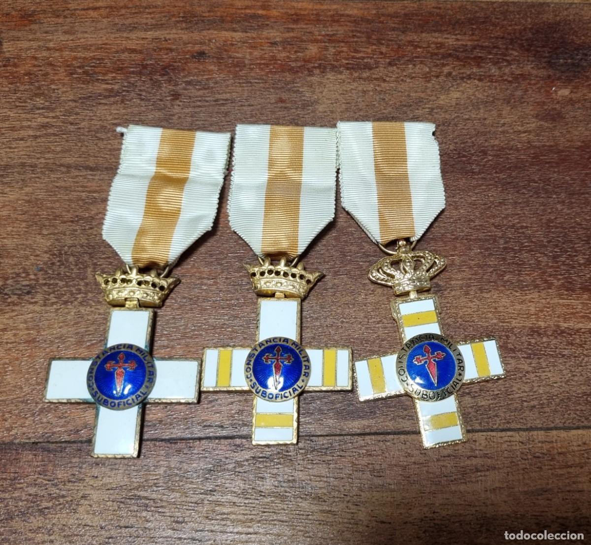 Militaria: 3 medallas de constancia de suboficial