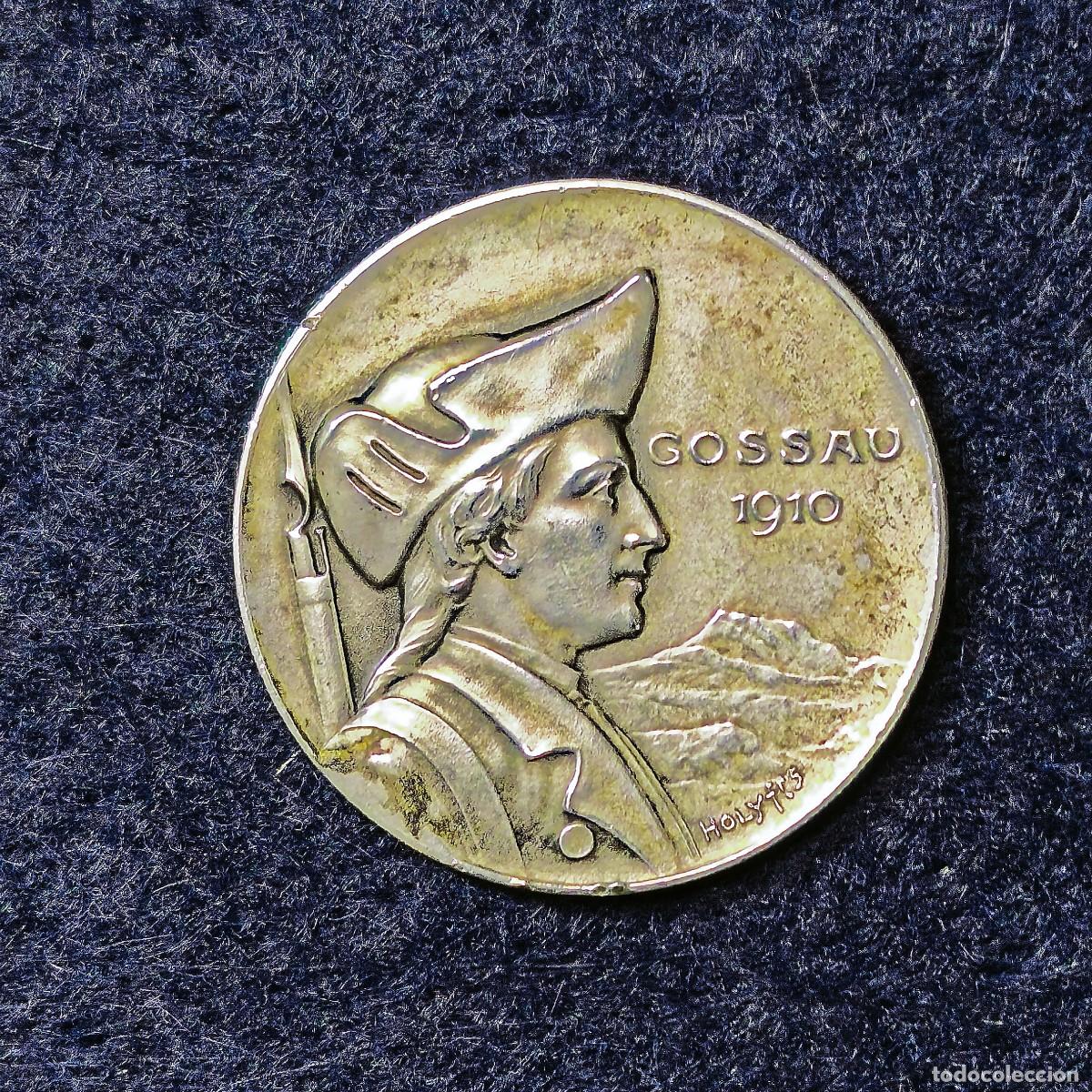 Militaria: MEDALLA DE PLATA FESTIVAL DE TIRO CANTONAL EN GOSSAU ST GALLER A&Ntilde;O 1910. PLATA DE LEY