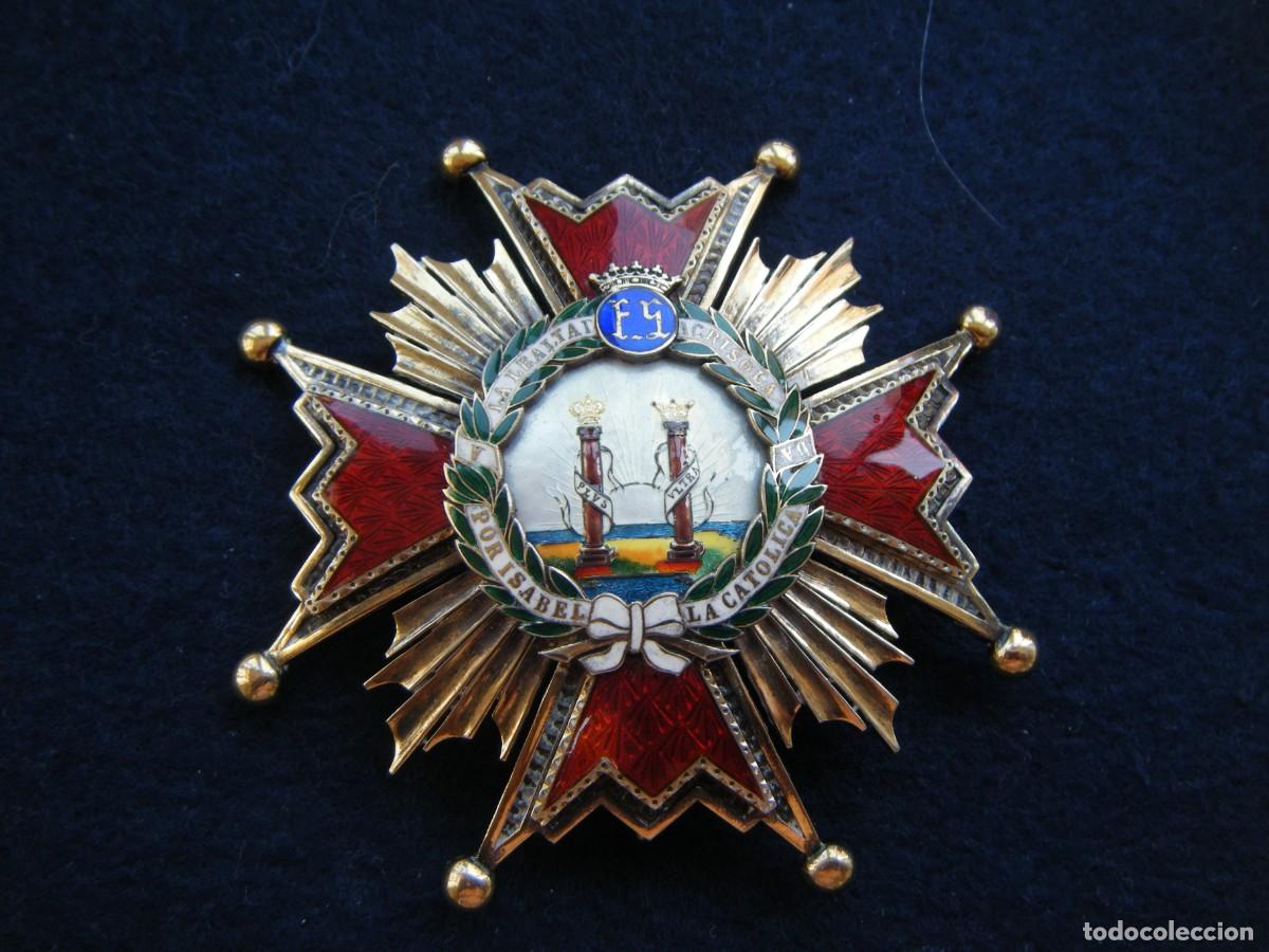 Militaria: PLACA DE ISABEL LA CAT&Oacute;LICA. PLATA. DOBLE PUNZ&Oacute;N