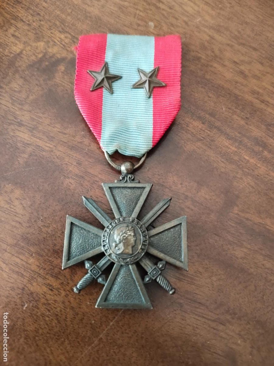 Militaria: Francia. Cruz de Guerra. Theatres D'Operations Ext&eacute;rieurs. Primera Guerra Mundial. Original.