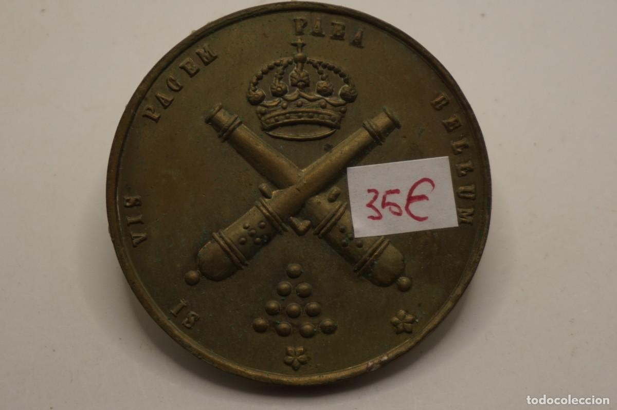 Militaria: CHAPA MILITAR BRONCE - SI VIS PACE PARA BELLUM - 5 CM DE DIAMETRO