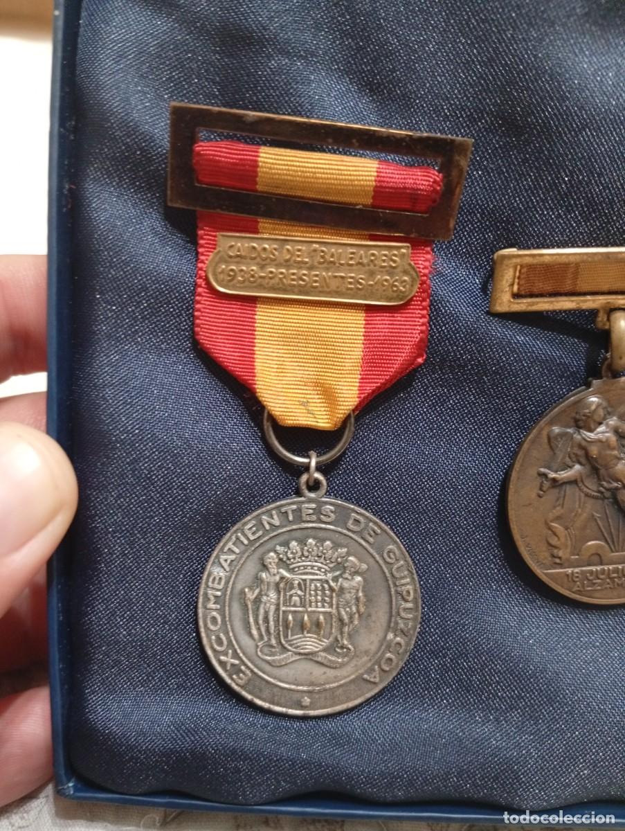 Militaria: Medalla Excombatiente Guerra Civil Voluntario1936. Pasador Ca&iacute;dos del baleares