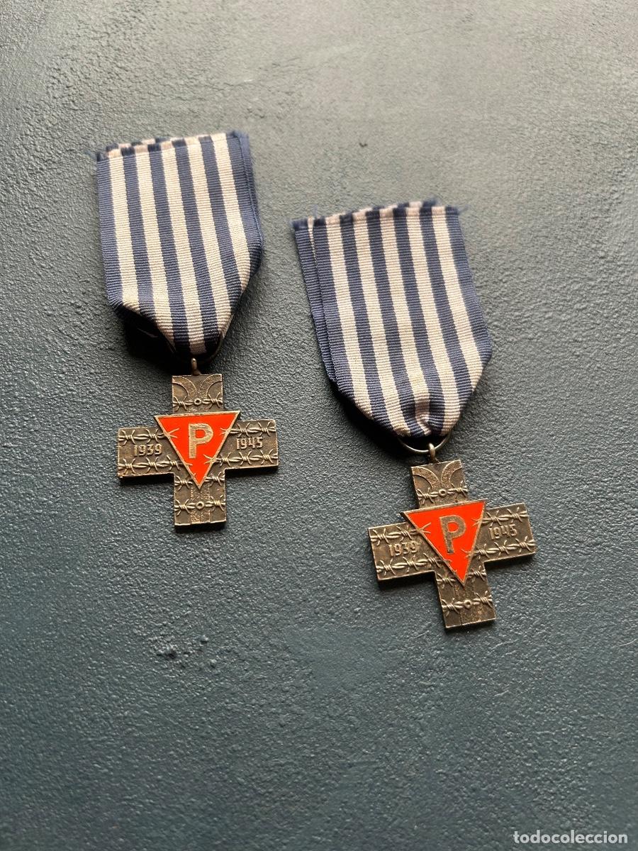 Militaria: Lote dos medallas prisioneros polacos