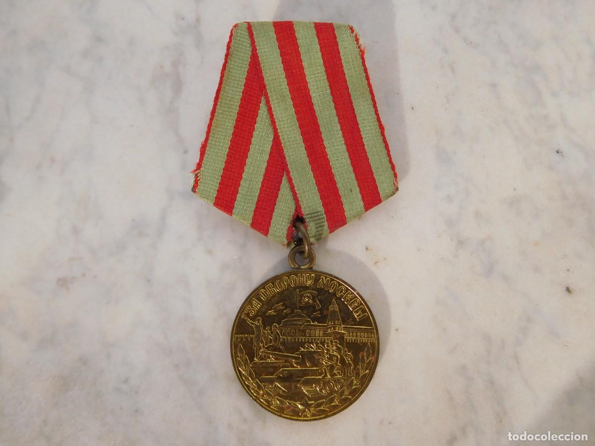 Militaria: Rusia URSS. Medalla por la defensa de Mosc&uacute;. WW2