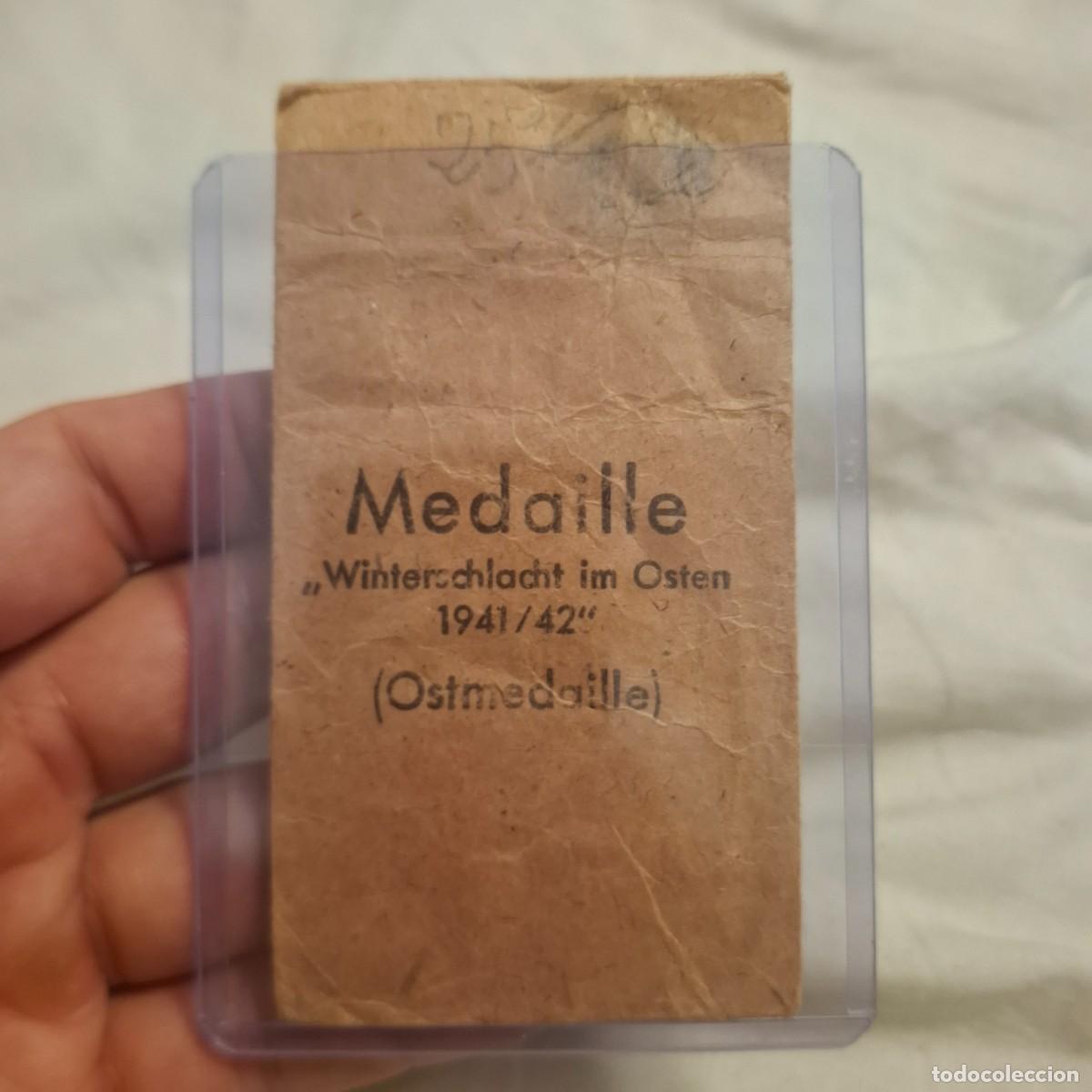 Militaria: Ostmedaille..Sobre Medalla Alemana Frente del Este.1941/2