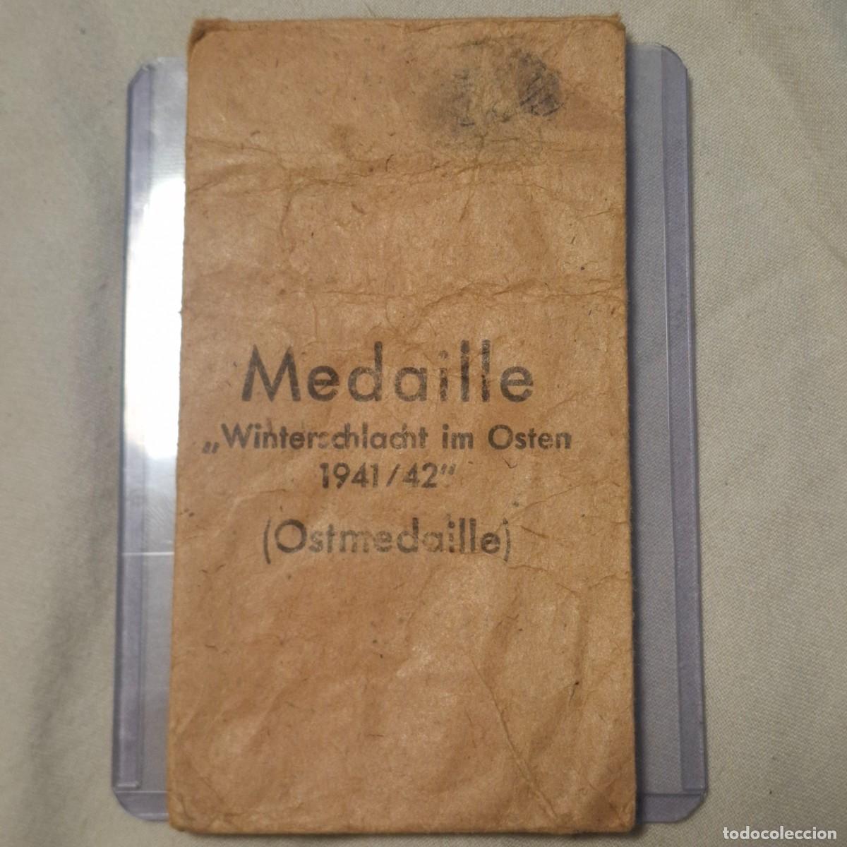 Militaria: Ostmedaille..Sobre Medalla Alemana Frente del Este.1941/2