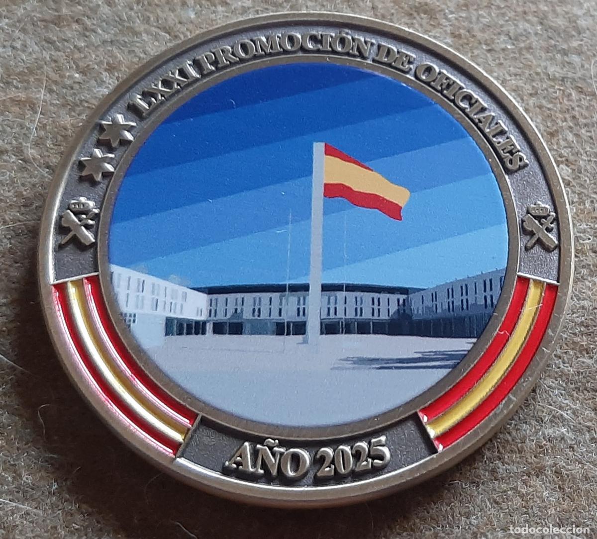 Militaria: 2025 - GUARDIA CIVIL - MEDALLA CONMEMORATIVA DE LXXI PROMOCION DE OFICIALES 5CM DIAMETRO