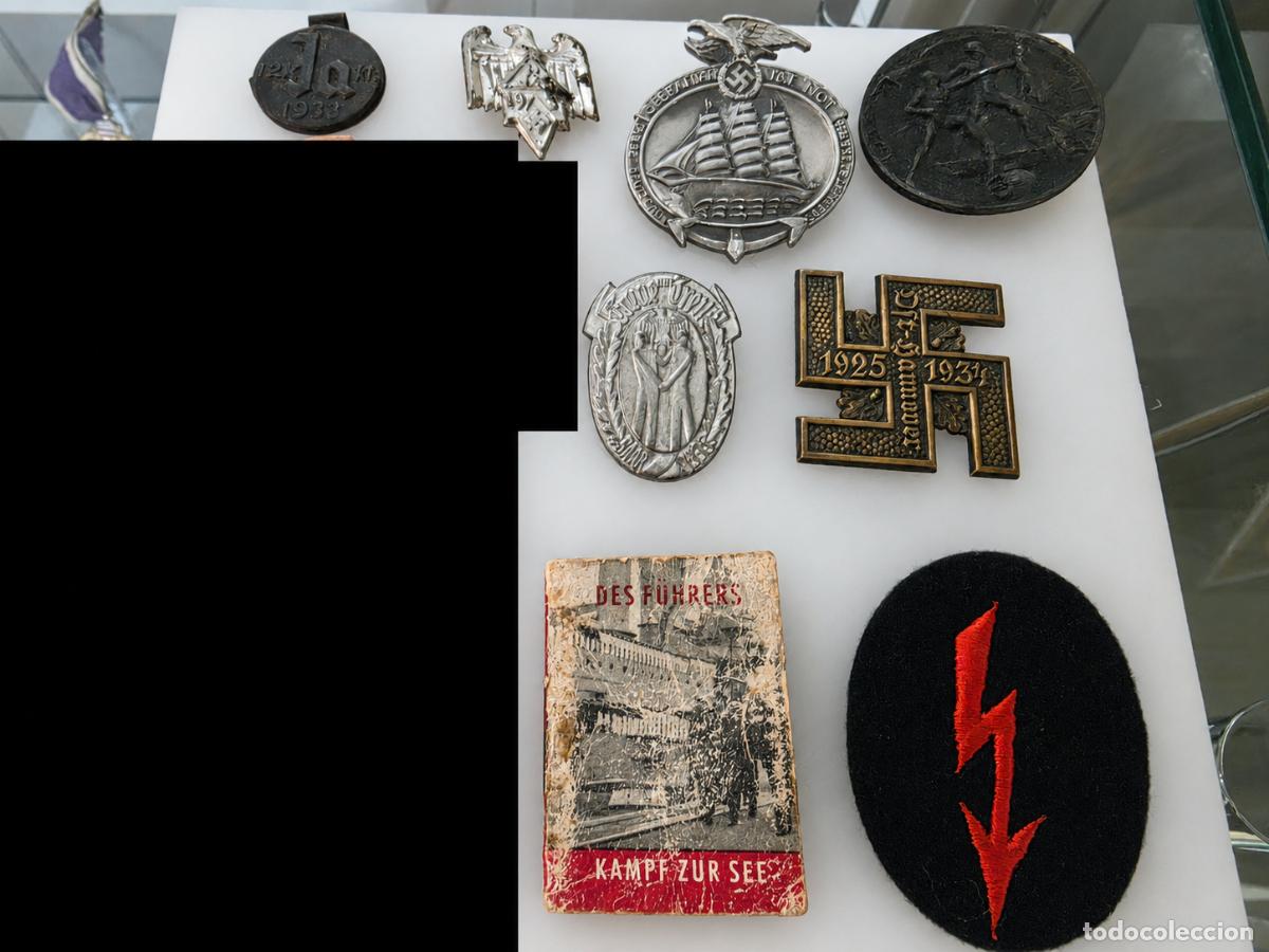 Militaria: Lote insignias originales Tercer Reich &ndash; Ost-Hannover, Saar 1935, DJH, WHW y Wehrmacht