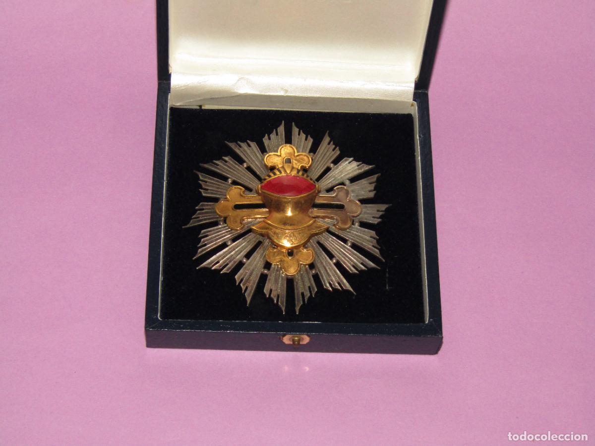 Militaria: Antigua Gran Placa y Miniatura en Plata de Ley y Esmaltes de la Orden de la Nobleza de TORREMOLINA