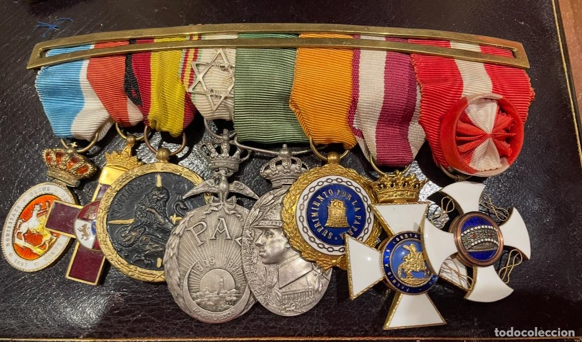 Militaria: Pasador 8 condecoraciones Guerra &Aacute;frica y Guerra Civil