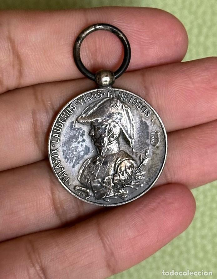 Militaria: ANTIGUA MEDALLA CENTENARIO SITIOS DE ZARAGOZA - CATEGORIA PLATA - DE FACI
