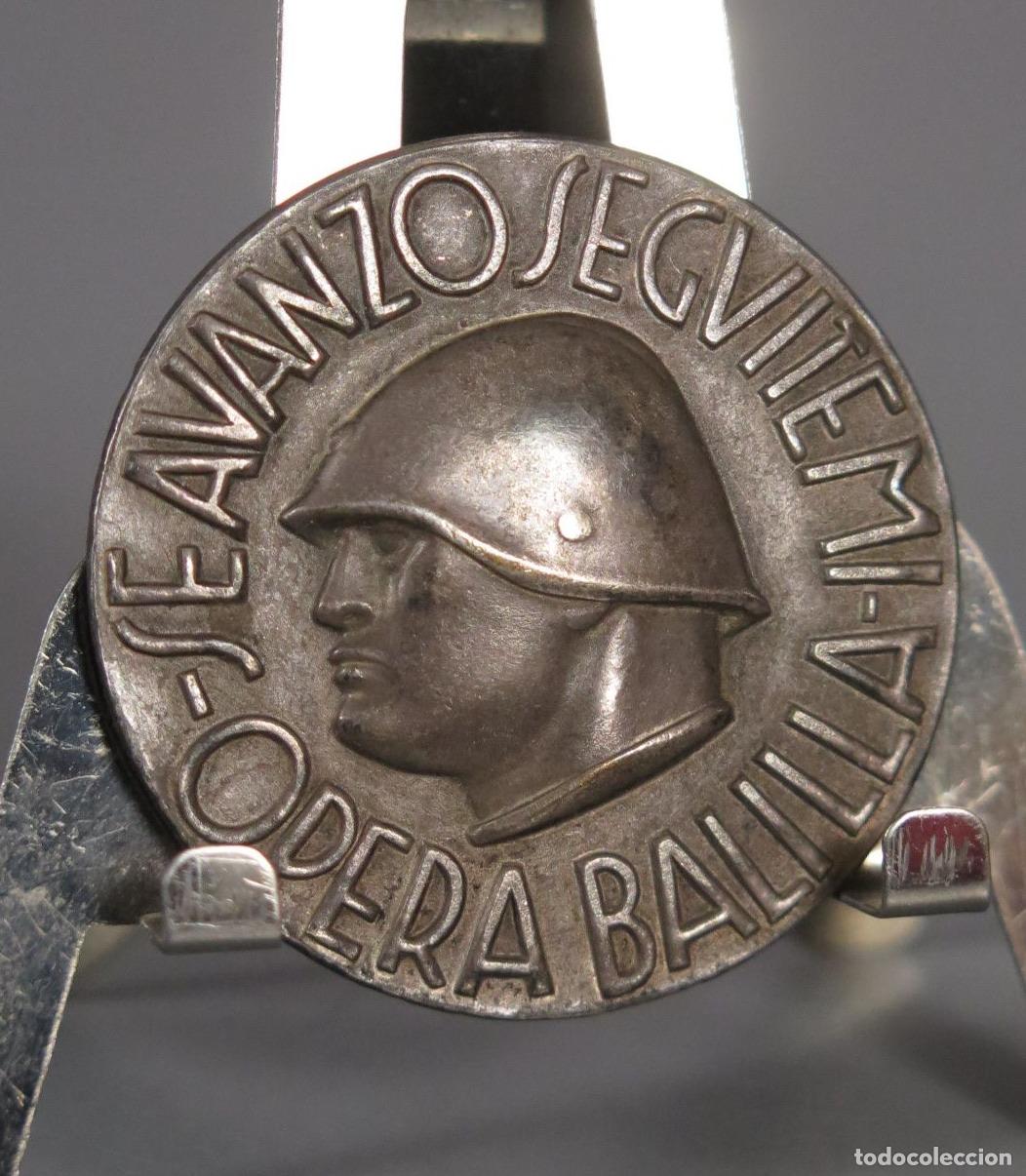 Militaria: MEDALLA. Opera Nazionale Balilla. PLATA. MUSSOLINI
