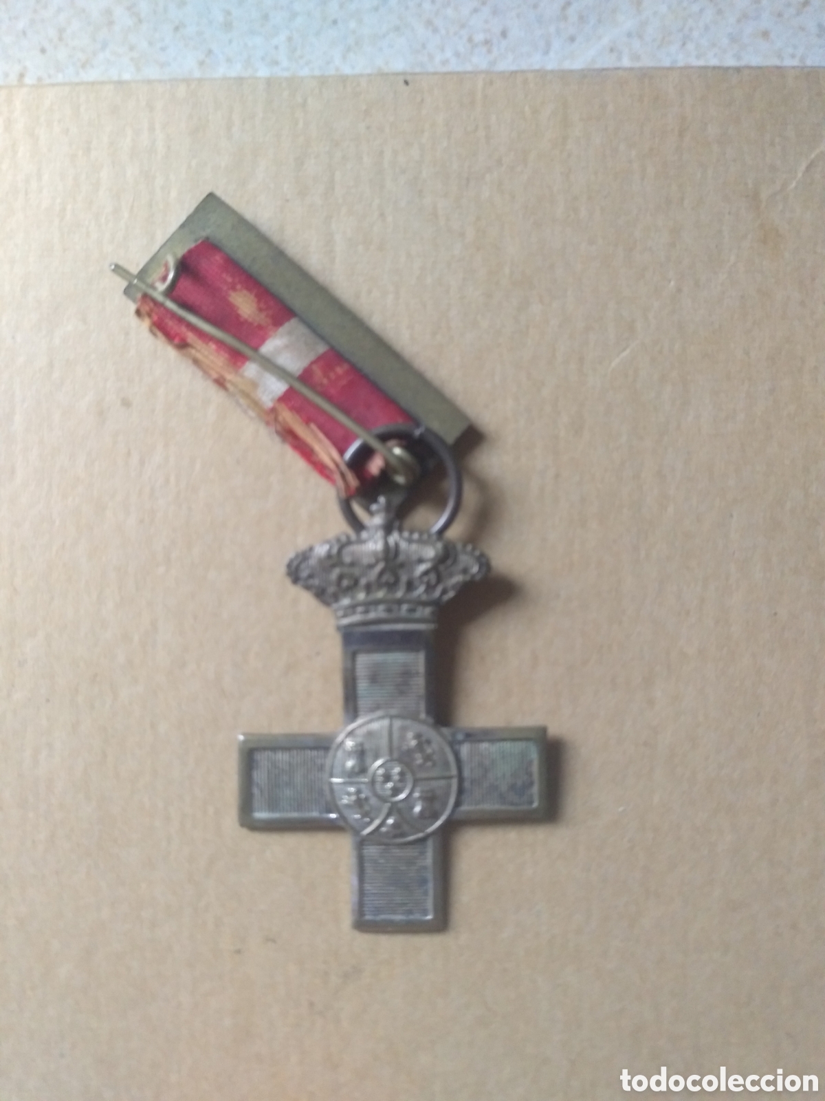Militaria: MEDALLA CRUZ M&Eacute;RITO MILITAR ROJO DE TROPA ALFONSO XIII