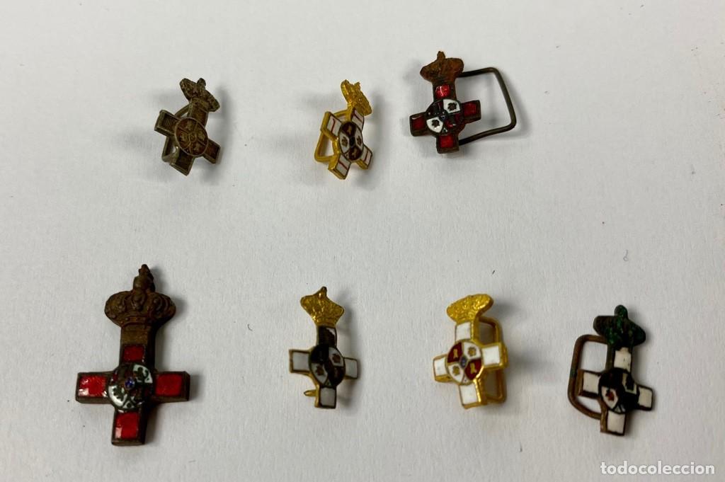 Militaria: Lote de 7 miniaturas de condecoraciones en metal y esmalte CASTELLS