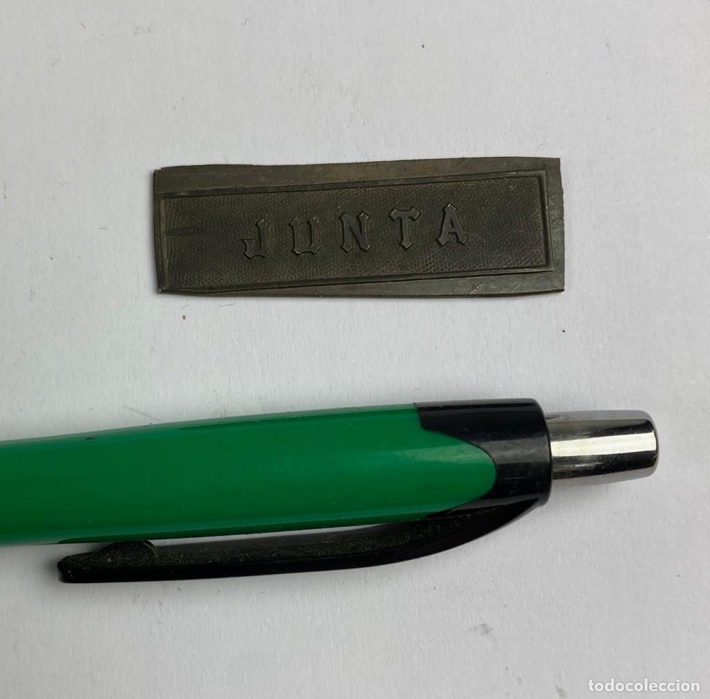 Militaria: Pasador para cinta de condecoraci&oacute;n en bronce JUNTA sin recortar Castells 64