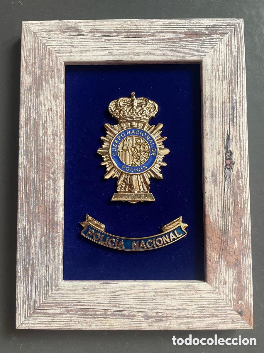 Militaria: Cuadro Conmemorativo de Polic&iacute;a Nacional
