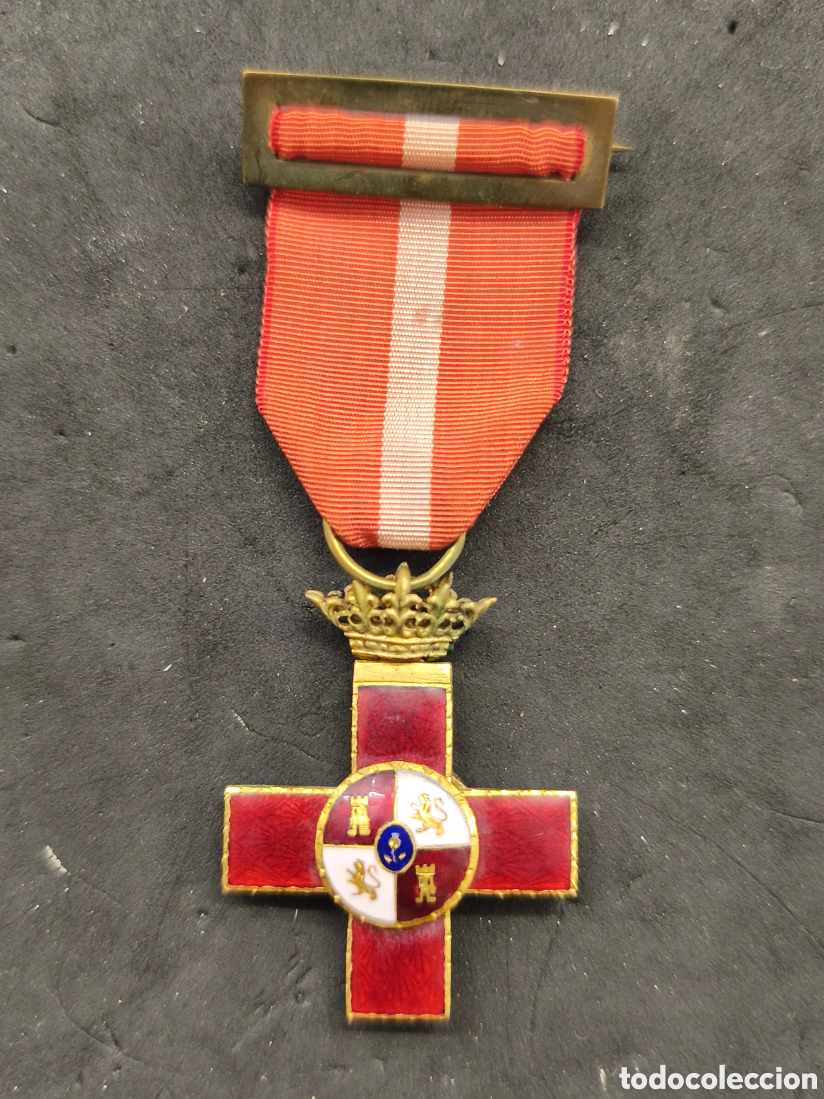 Militaria: CRUZ DE PRIMERA CLASE DE LA ORDEN DEL M&Eacute;RITO MILITAR CON DISTINTIVO ROJO, EPOCA DE ALFONSO XIII