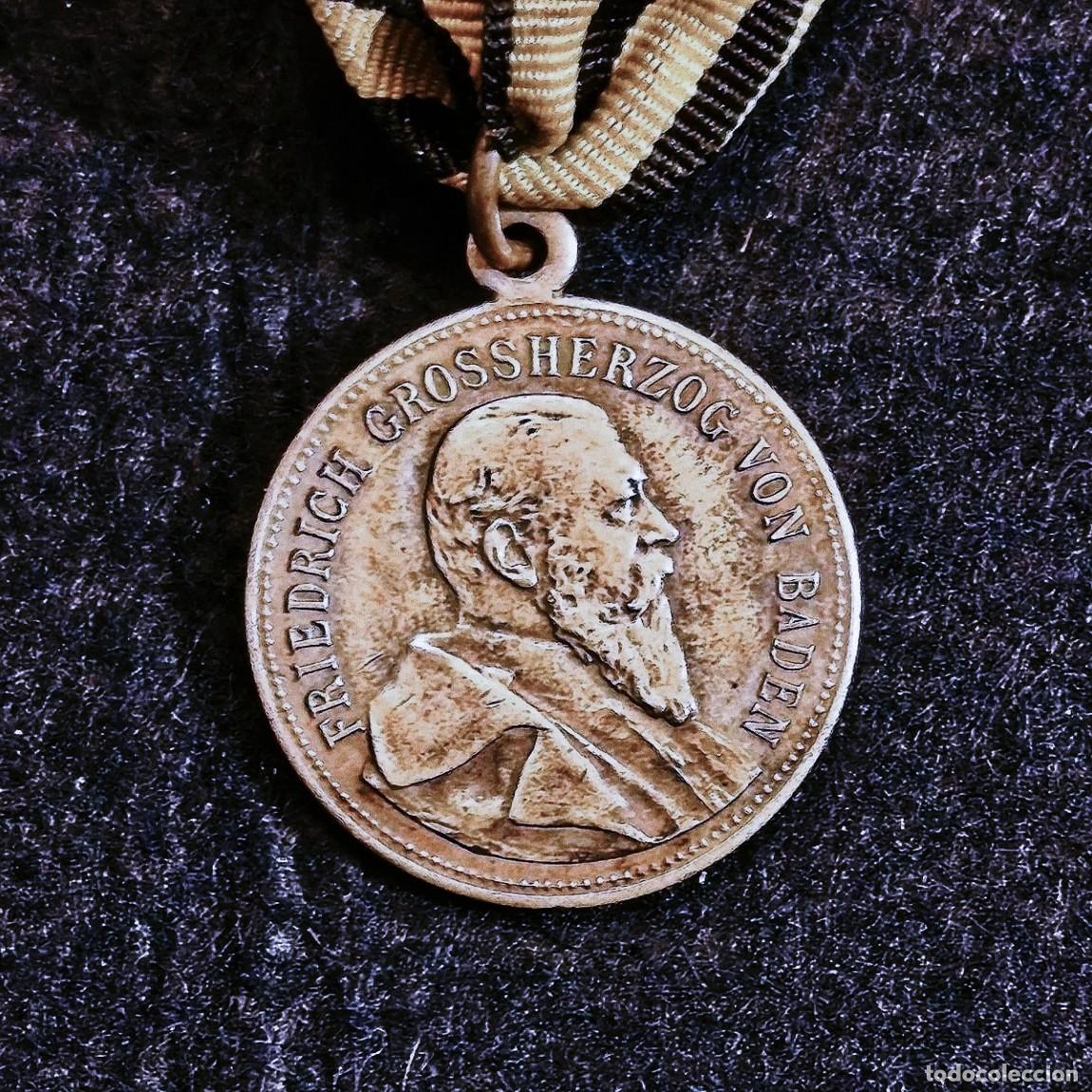 Militaria: MEDALLA FRIEDRICH GROSSHERZOG VON BADEN .70 A&Ntilde;OS DEL GRAN DUQUE DE BADEN. BRONCE. A&Ntilde;O 1896