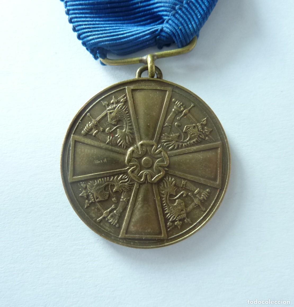Militaria: Finlandia: Medalla de la Orden de la Rosa Blanca - Categor&iacute;a de bronce