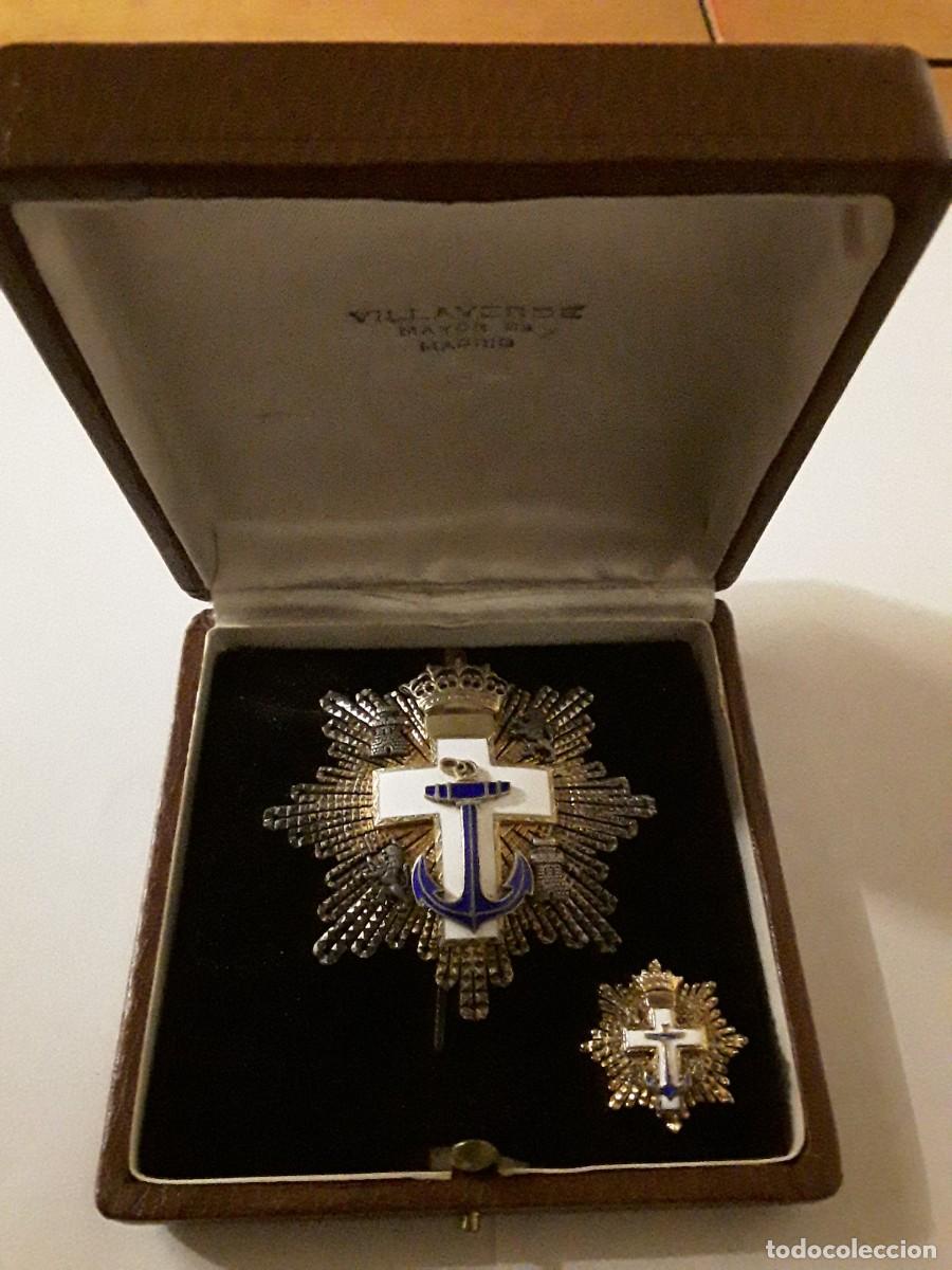 Militaria: ESPA&Ntilde;A - GRAN CRUZ AL MERITO NAVAL CON DISTINTIVO BLANCO. ESTUCHE ORIGINAL CON INSIGNIA.