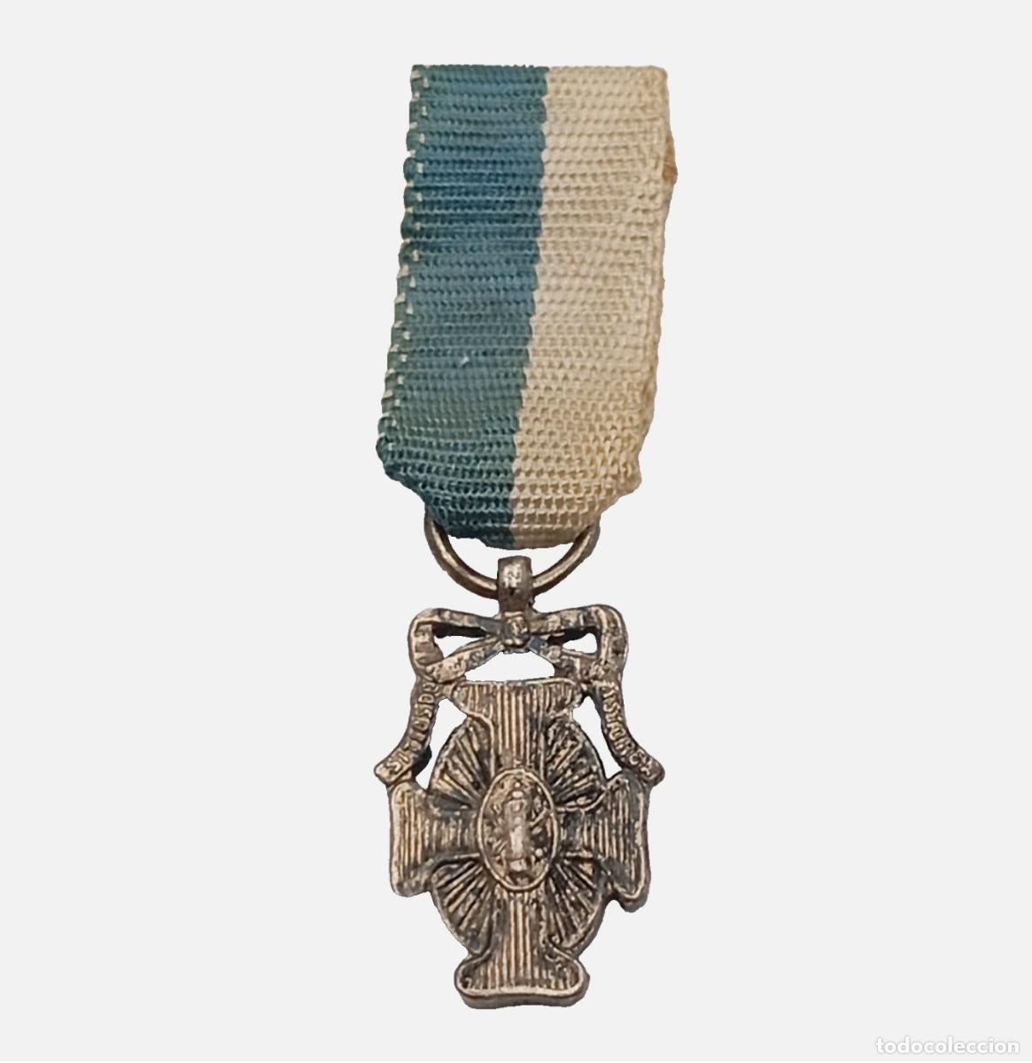 Militaria: Espa&ntilde;a: Miniatura medalla del centenario de los sitios de Astorga, categor&iacute;a de plata. 1910