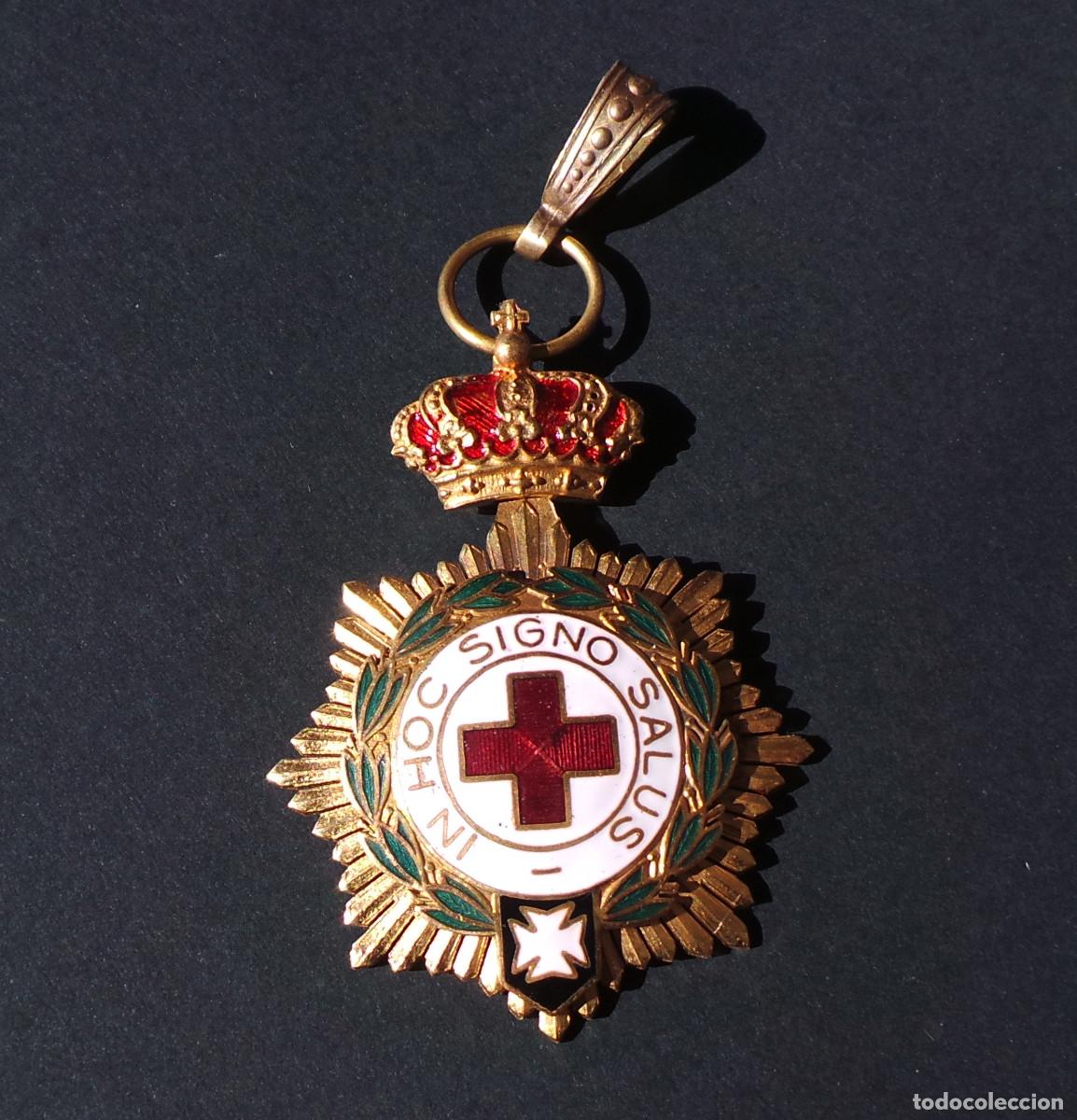 Militaria: M&Eacute;RITO DE LA CRUZ ROJA ESPA&Ntilde;OLA, ENCOMIENDA, CRUZ DE PRIMERA CLASE. IN HOC SIGNO SALUS.
