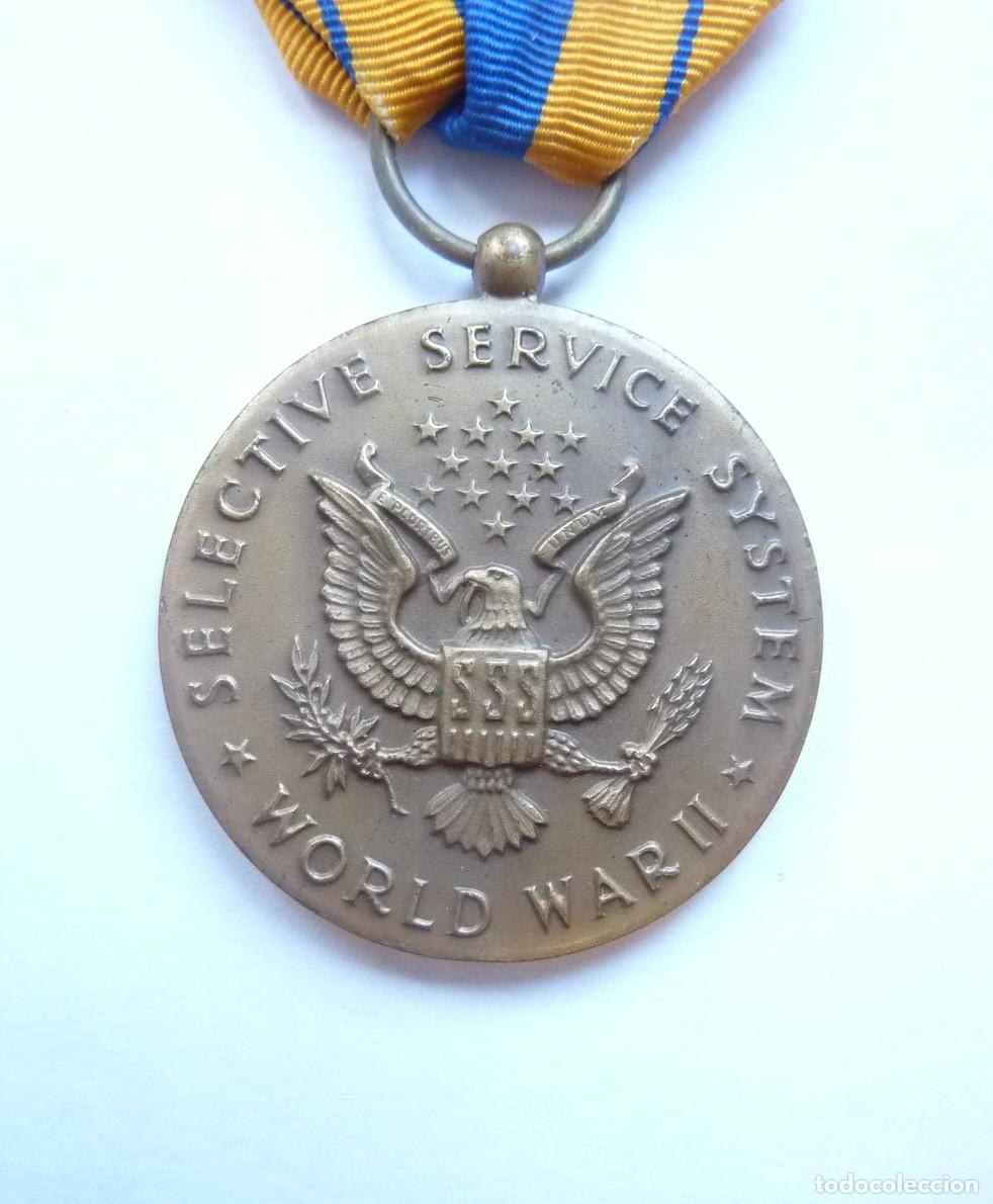 Militaria: EE.UU. - USA: Medalla del Sistema de Servicio Selectivo - Segunda Guerra Mundial