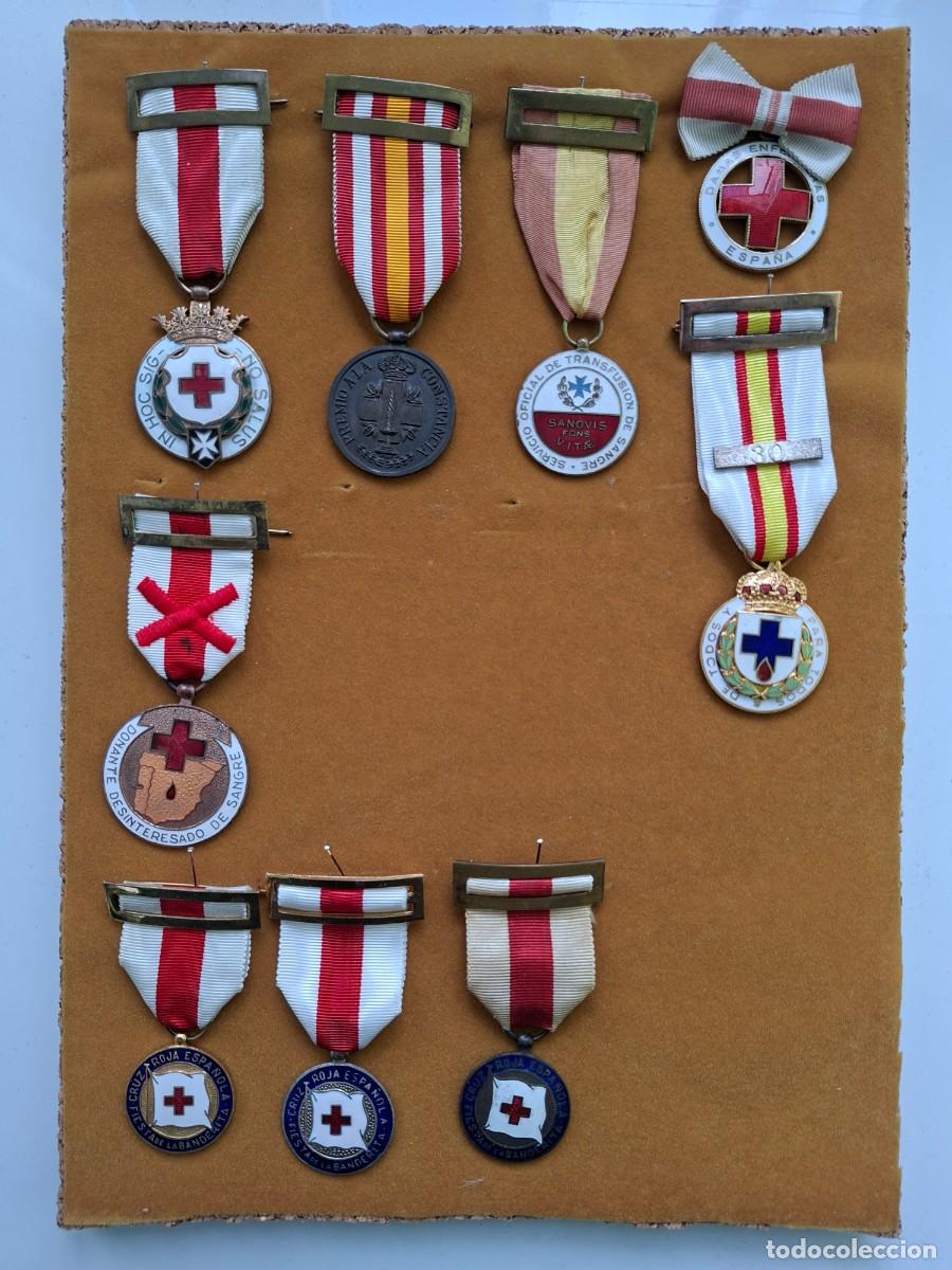 Militaria: LOTE DE MEDALLAS DE LA CRUZ ROJA