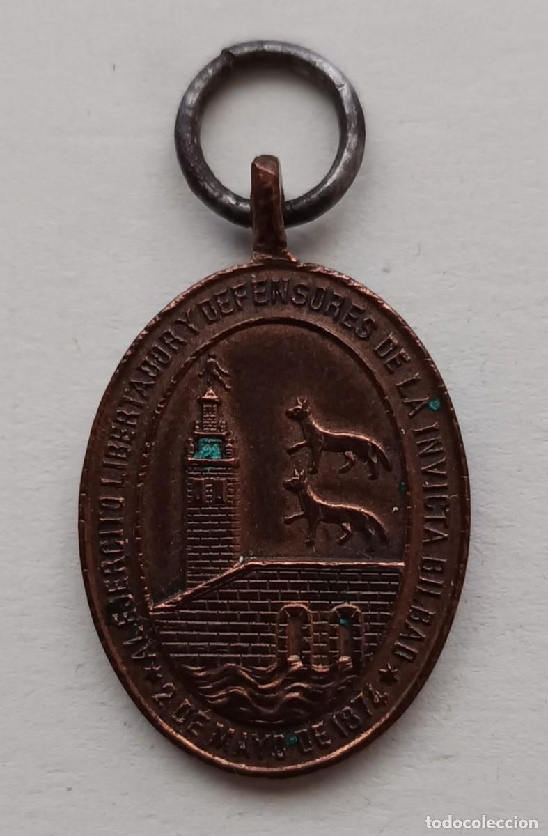 Militaria: Medalla defensa de Bilbao. Guerras carlistas